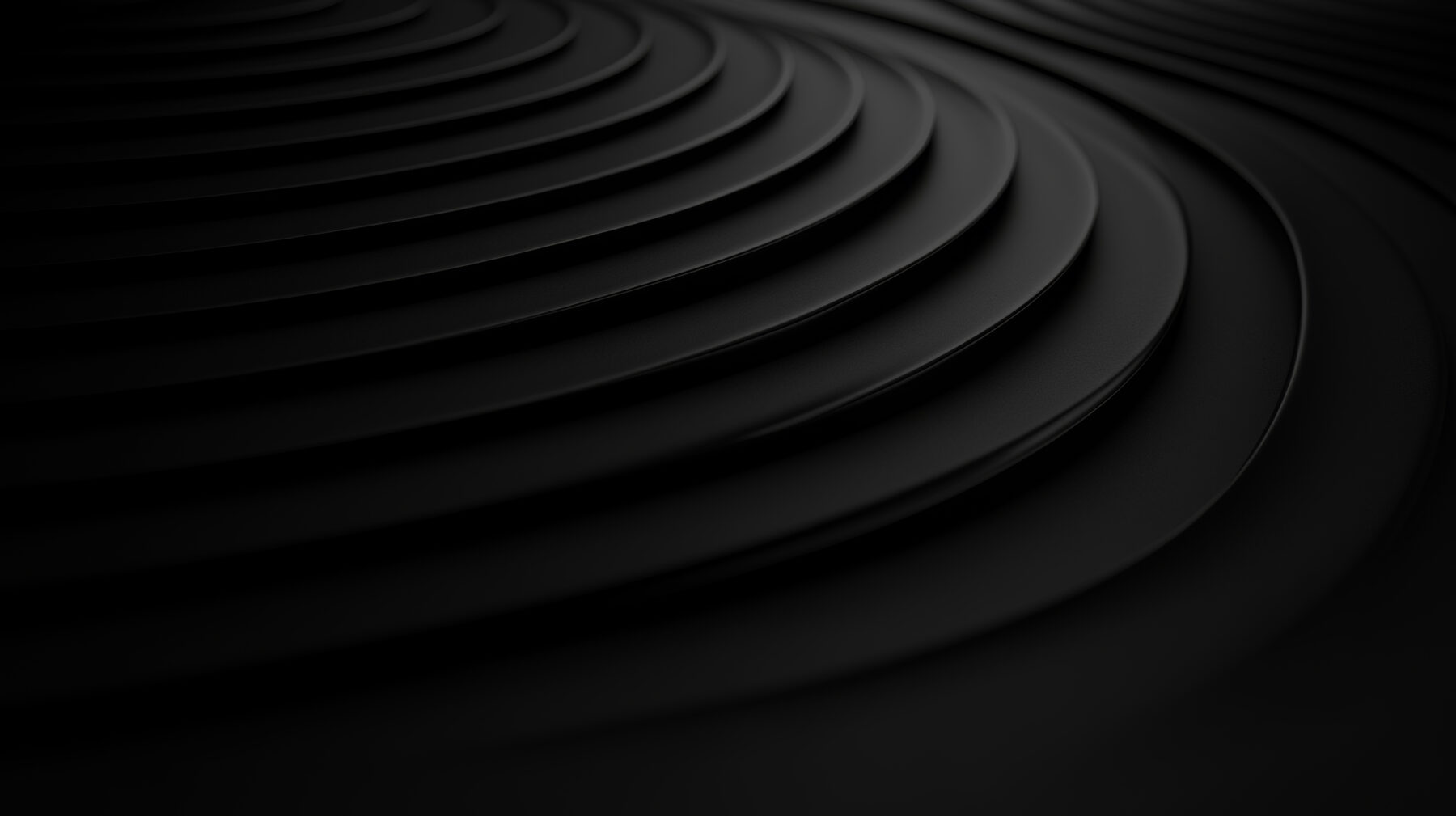 Abstract Black Concentric Circular Waves Design